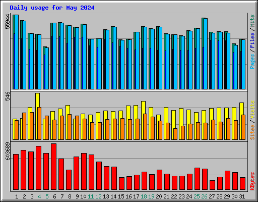 Daily usage for May 2024