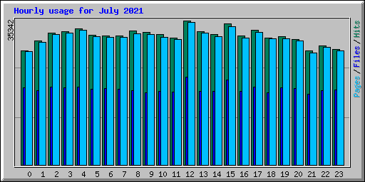 Hourly usage for July 2021