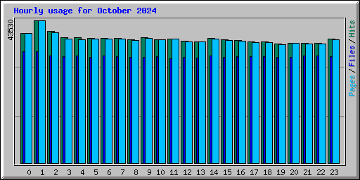 Hourly usage for October 2024