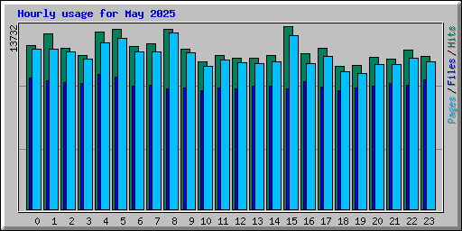 Hourly usage for May 2025