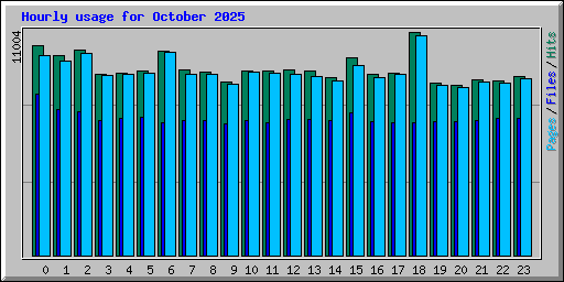Hourly usage for October 2025