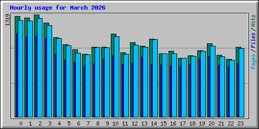 Hourly usage for March 2026