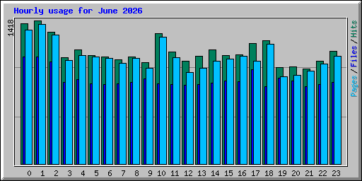 Hourly usage for June 2026