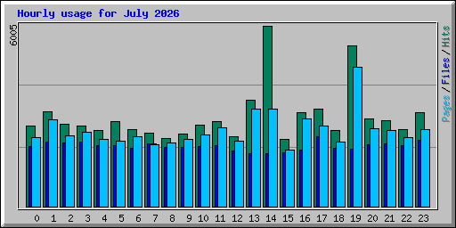 Hourly usage for July 2026